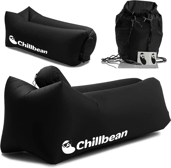 South by Southwest Support - CHILLBEAN Inflatable Lounger Air Sofa Chair Hammock with Pillow
